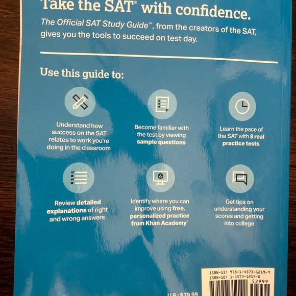 SAT study guide book with 8 real tests - Picture 2 of 6